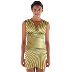 Gold8 Wrap Front Bodycon Dress by NouveauDesign