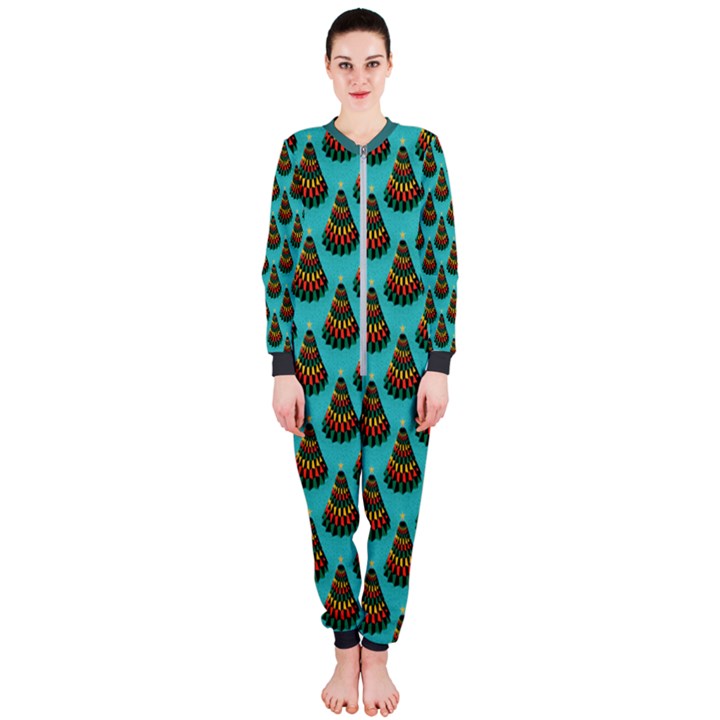 Dark Cyan Xmas Reggae OnePiece Jumpsuit (Ladies)