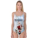 Santa Claus With Funny Penguin Camisole Leotard  View1