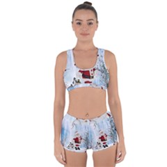 Santa Claus With Funny Penguin Racerback Boyleg Bikini Set by FantasyWorld7