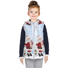 Santa Claus With Funny Penguin Kid s Puffer Vest