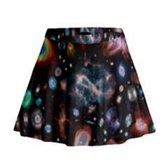 Galaxy Nebula Mini Flare Skirt by Celenk