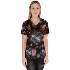 Galaxy Nebula Scrub Top