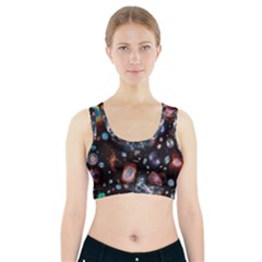 Galaxy Nebula Sports Bra With Pocket by Celenk