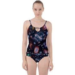 Galaxy Nebula Cut Out Top Tankini Set