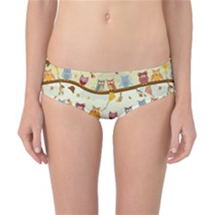 Autumn Owls Pattern Classic Bikini Bottoms by Celenk