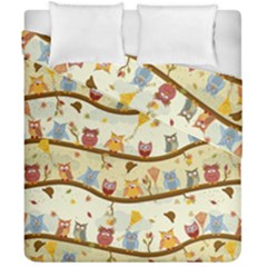 Autumn Owls Pattern Duvet Cover Double Side (california King Size) by Celenk