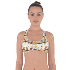 Autumn Owls Pattern Got No Strings Sports Bra by Celenk