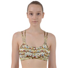 Autumn Owls Pattern Line Them Up Sports Bra by Celenk