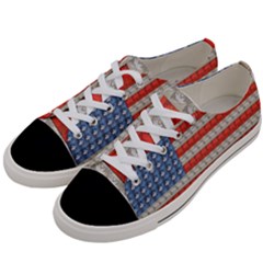 Geometricus Usa Flag Women s Low Top Canvas Sneakers