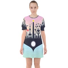 Future City Sixties Short Sleeve Mini Dress