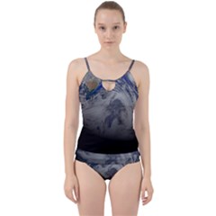 A Sky View Of Earth Cut Out Top Tankini Set