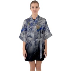 A Sky View Of Earth Quarter Sleeve Kimono Robe