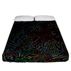 Zigs And Zags Fitted Sheet (king Size) by Celenk