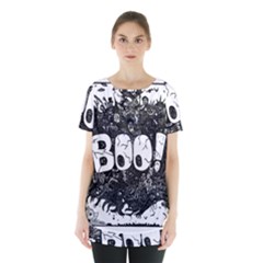 Monster Art Boo! Boo2 Skirt Hem Sports Top by Celenk