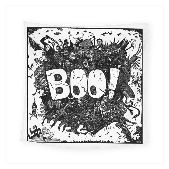 Monster Art Boo! Boo2 Square Tapestry (Small)