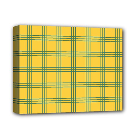 Green Stripes Deluxe Canvas 14  X 11  by berwies