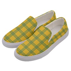 Green Stripes Men s Canvas Slip Ons by berwies