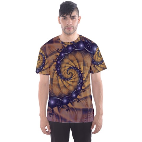 An Emperor Scorpion s 1001 Fractal Spiral Stingers Men s Sports Mesh Tee by jayaprime