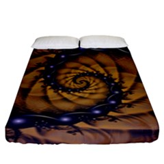 An Emperor Scorpion s 1001 Fractal Spiral Stingers Fitted Sheet (king Size) by jayaprime