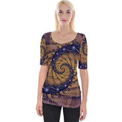 An Emperor Scorpion s 1001 Fractal Spiral Stingers Wide Neckline Tee