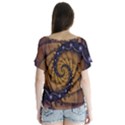 An Emperor Scorpion s 1001 Fractal Spiral Stingers V-Neck Flutter Sleeve Top View2