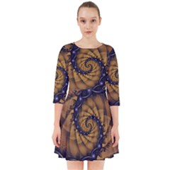 An Emperor Scorpion s 1001 Fractal Spiral Stingers Smock Dress by jayaprime