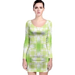 Intersecting Lines Pattern Long Sleeve Bodycon Dress by dflcprints