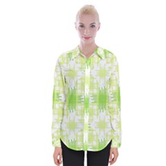 Intersecting Lines Pattern Womens Long Sleeve Shirt