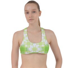 Intersecting Lines Pattern Criss Cross Racerback Sports Bra by dflcprints