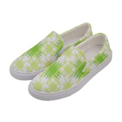 Intersecting Lines Pattern Women s Canvas Slip Ons by dflcprints