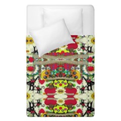 Chicken Monkeys Smile In The Floral Nature Looking Hot Duvet Cover Double Side (single Size) by pepitasart