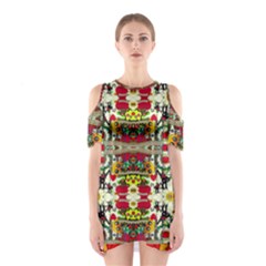 Chicken Monkeys Smile In The Floral Nature Looking Hot Shoulder Cutout One Piece by pepitasart