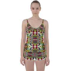 Chicken Monkeys Smile In The Floral Nature Looking Hot Tie Front Two Piece Tankini