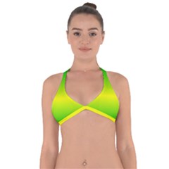 Pattern Halter Neck Bikini Top by gasi