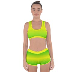 Pattern Racerback Boyleg Bikini Set by gasi