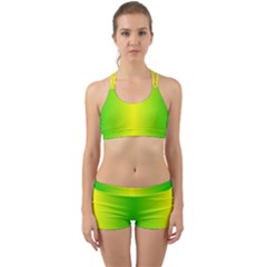 Pattern Back Web Sports Bra Set by gasi