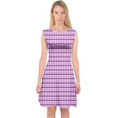 Pattern Capsleeve Midi Dress