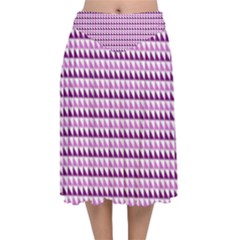 Pattern Velvet Flared Midi Skirt by gasi