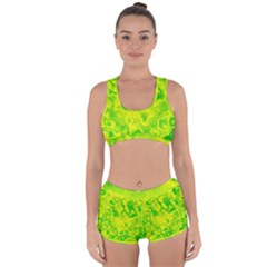 Pattern Racerback Boyleg Bikini Set