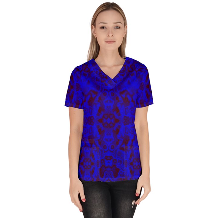 Pattern Scrub Top