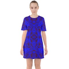 Pattern Sixties Short Sleeve Mini Dress