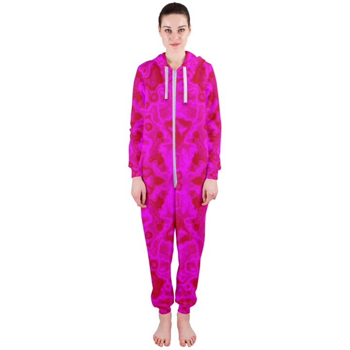 Pattern Hooded Jumpsuit (Ladies) 