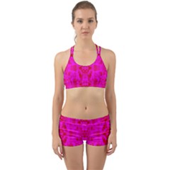 Pattern Back Web Sports Bra Set