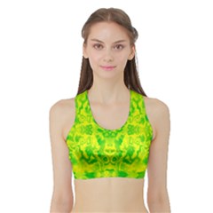 Pattern Sports Bra With Border