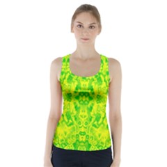 Pattern Racer Back Sports Top by gasi