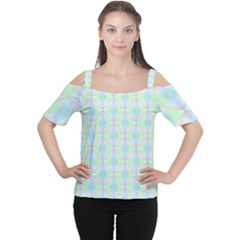 Pattern Cutout Shoulder Tee