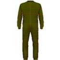 Large Red Christmas Hearts on Green OnePiece Jumpsuit (Men)  View2