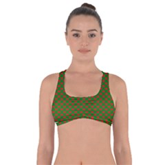 Large Red Christmas Hearts On Green Got No Strings Sports Bra by PodArtist