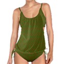 Large Red Christmas Hearts on Green Tankini Set View1